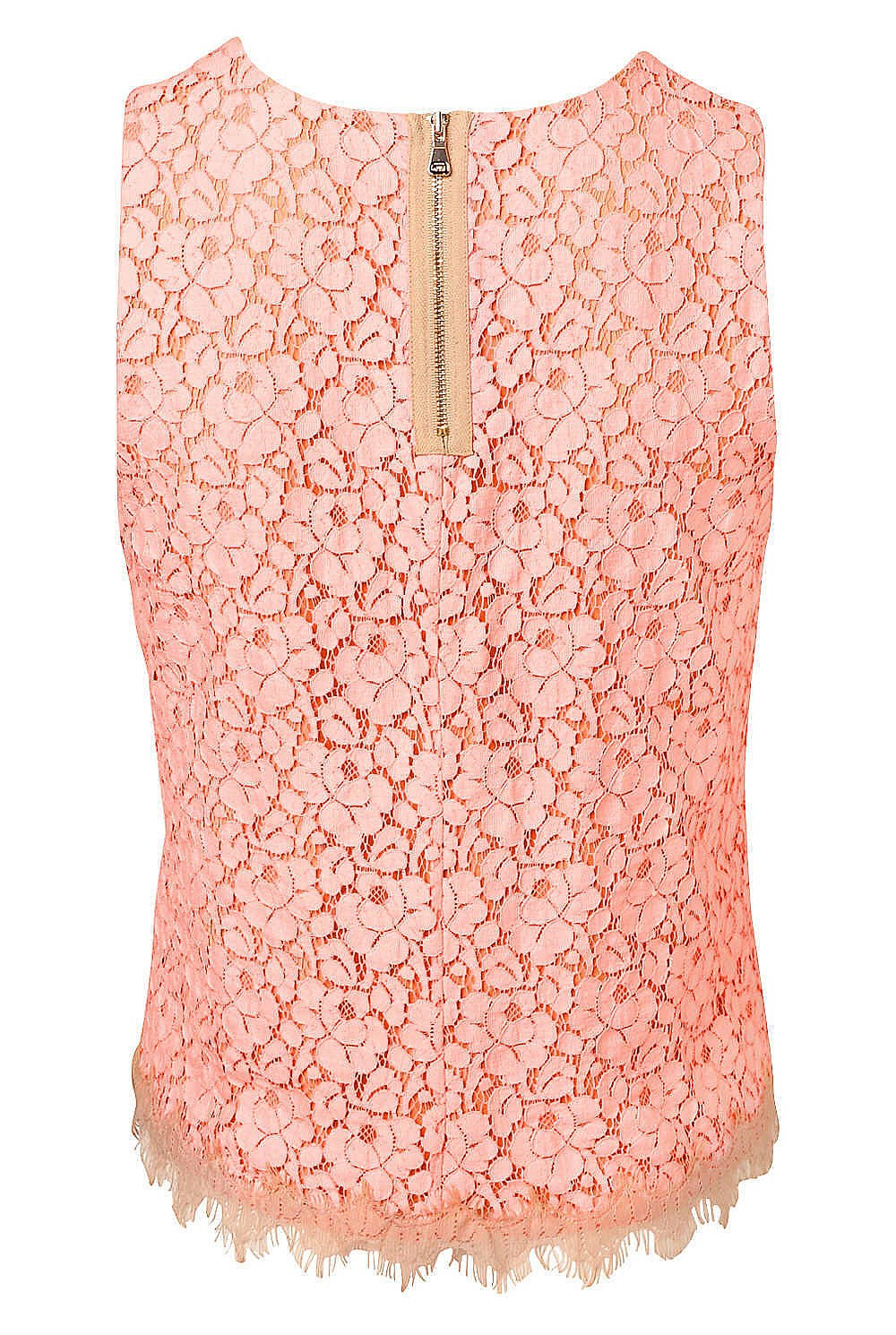 Lace Exposed Zip Tank