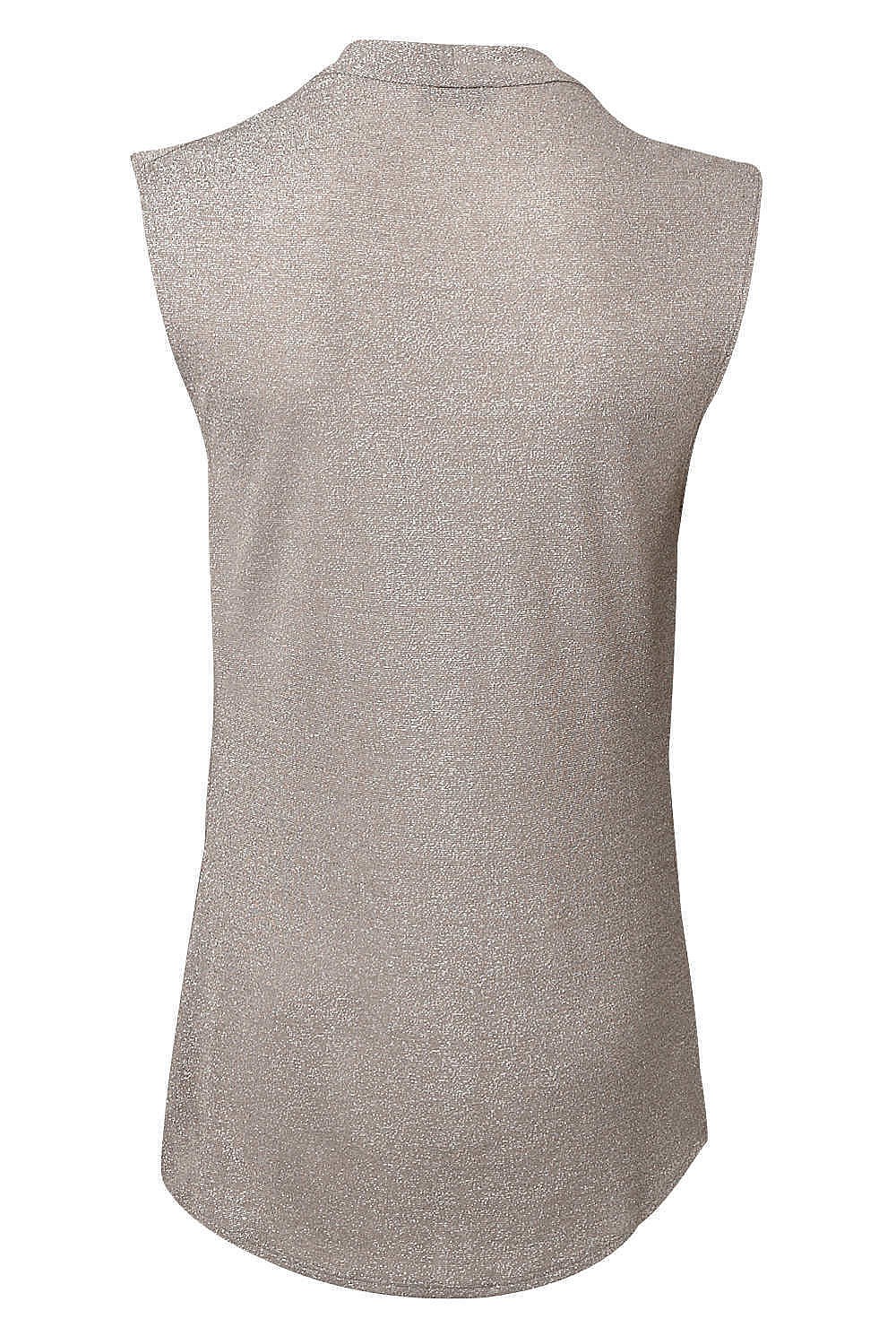 Metallic Cowl Neck Tank