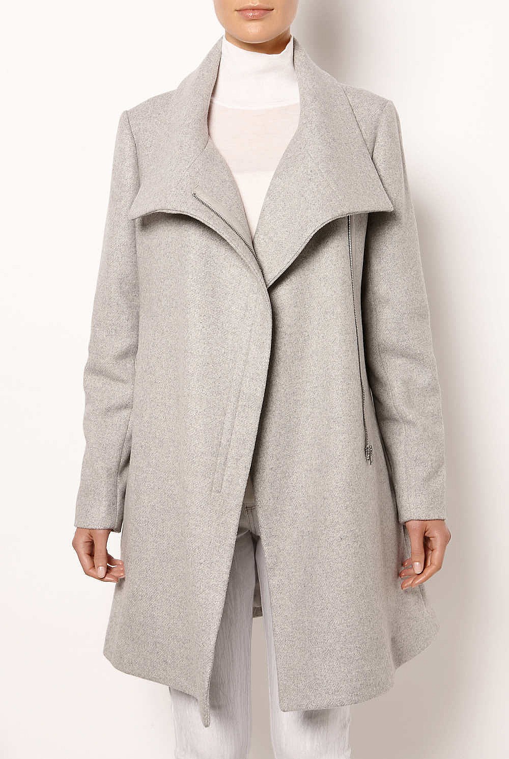 Contrast Sleeve Coat