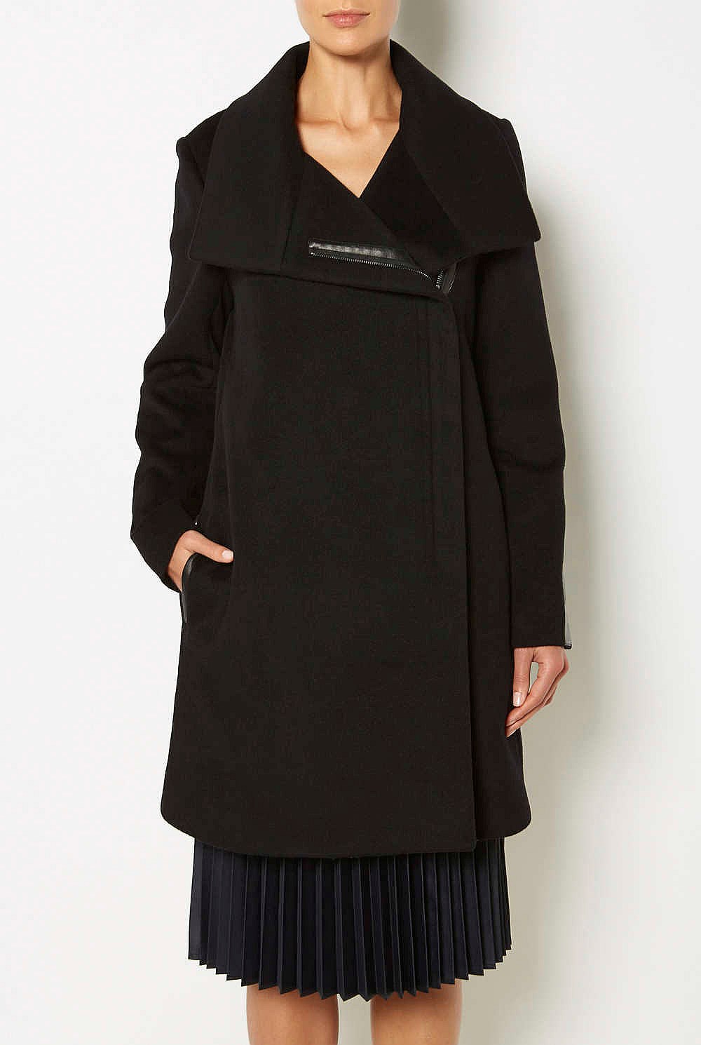 Contrast Sleeve Coat