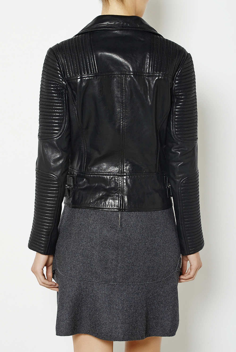 Quilted Leather Biker Jacket