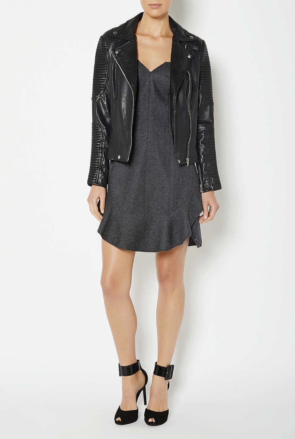 Quilted Leather Biker Jacket