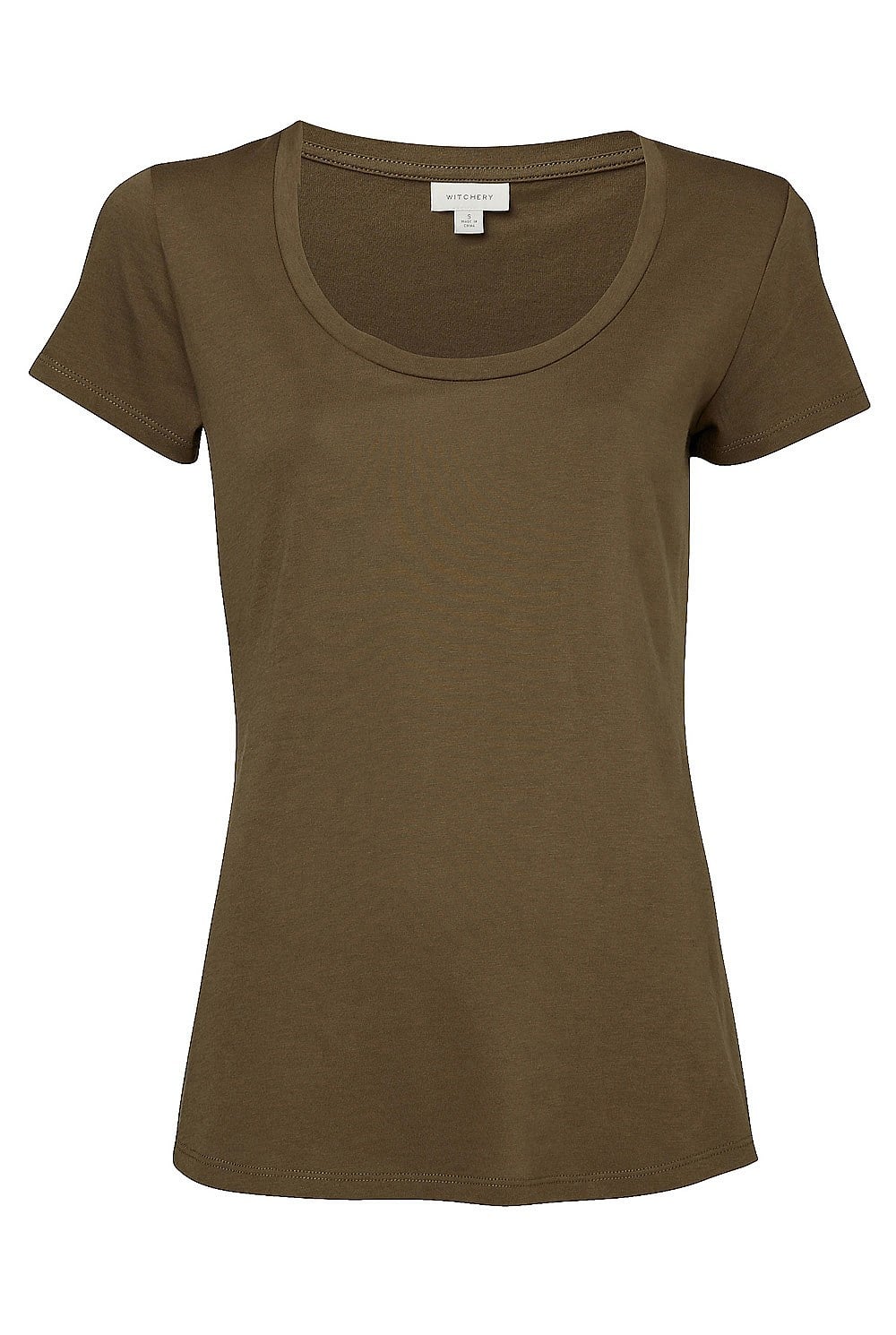 Cotton Basic Scoop Neck Tee