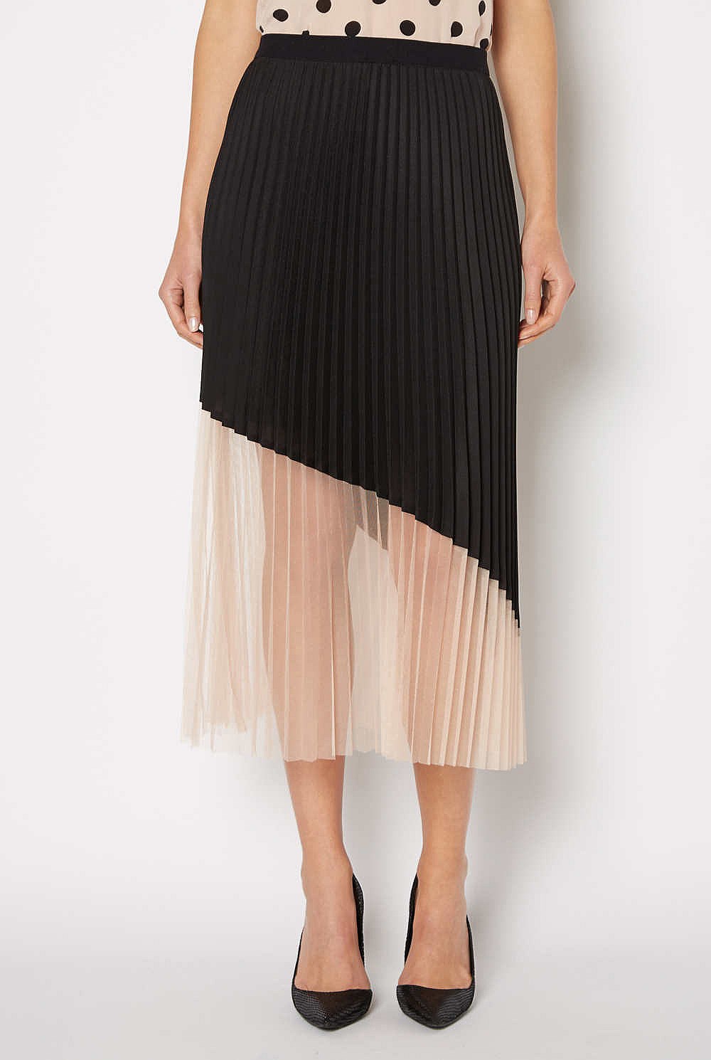 Spliced Pleat Midi
