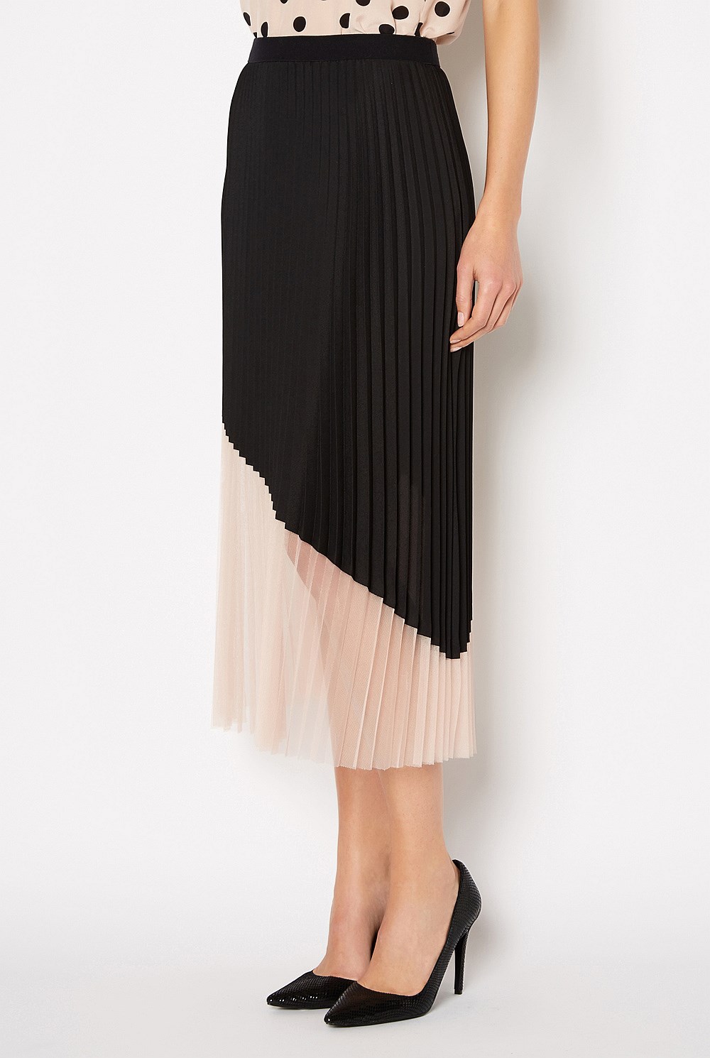 Spliced Pleat Midi