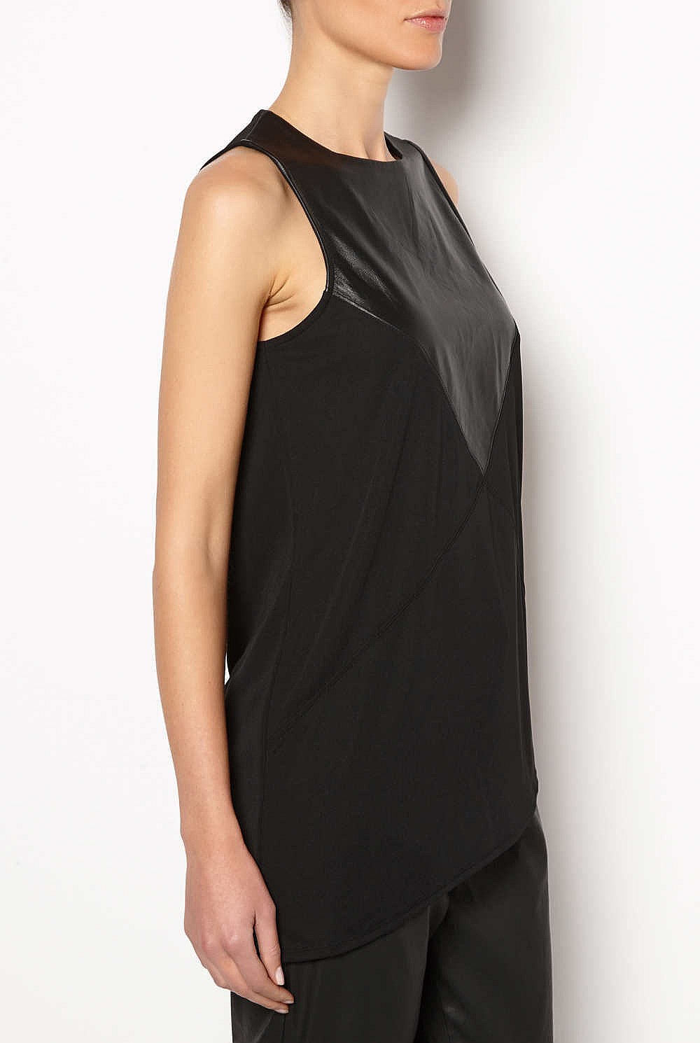 Leather Insert Top