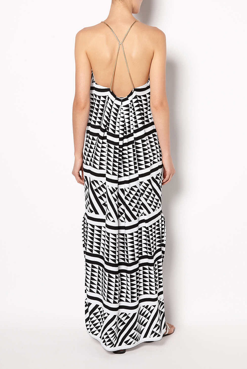 Gold Trim Maxi Dress