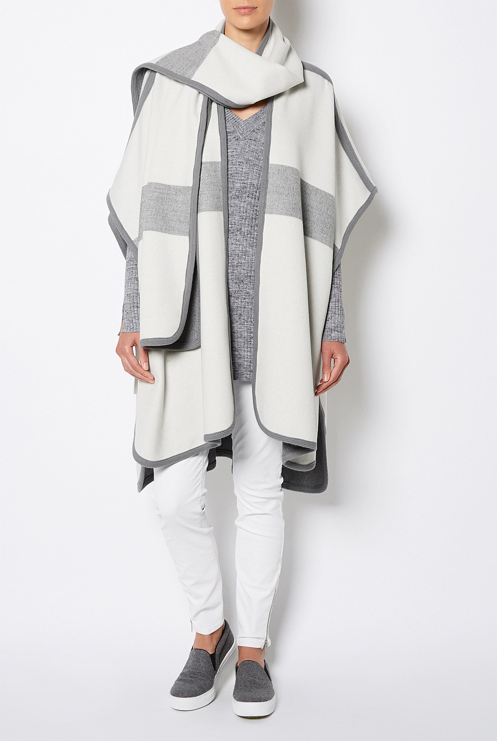 Stripe Blanket Wrap