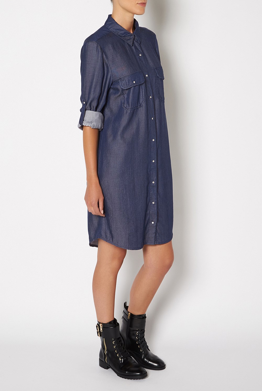 Dark Denim Shirt Dress
