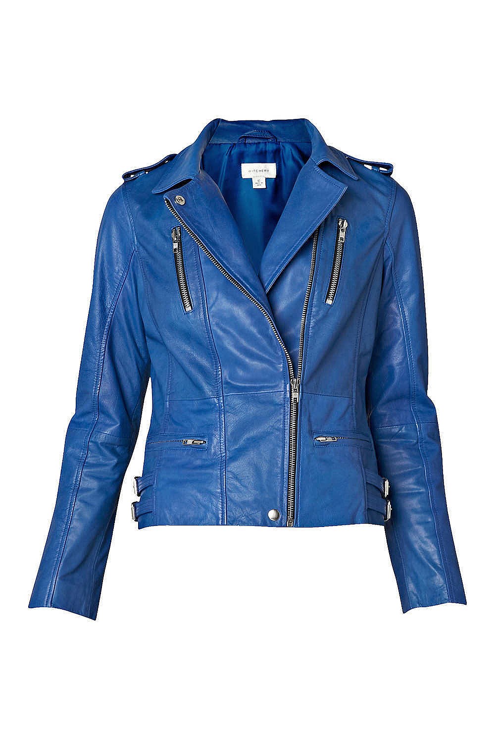 Zip Detail Leather Jacket
