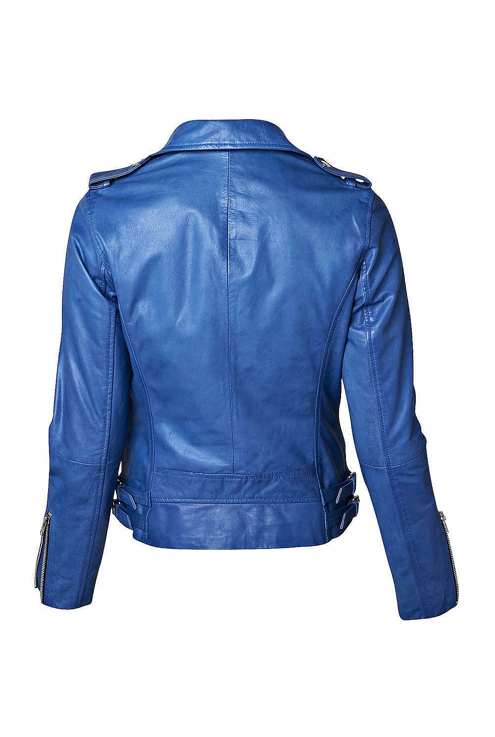 Zip Detail Leather Jacket